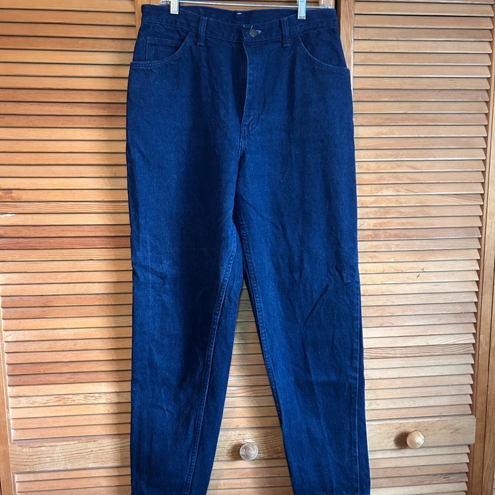 Vintage Gitano Women's Denim Pants High Rise Classic Fit Dark Blue Sz 14 Avg
